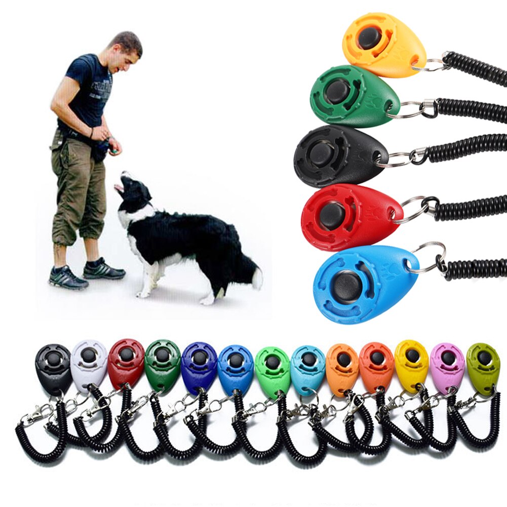 Clicker de entrenamiento para perros y gatos, herramientas de ayuda de