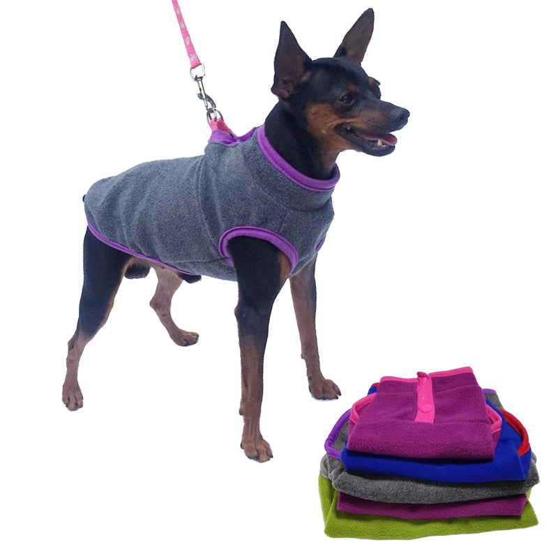 Fleece Dog Clothes For Small Dogs Spring Autumn Warm Puppy Cats Vest