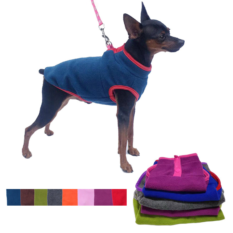 Fleece Dog Clothes For Small Dogs Spring Autumn Warm Puppy Cats Vest