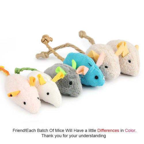 6pcs Mix Pet Toy Catnip Mice Cats Toys Fun Plush Mouse Cat Toy For