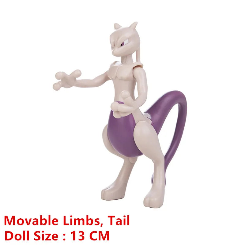 New Pokemon 4-13Cm Cartoons Movie Anime Figure Pikachu Lucario Mewtwo