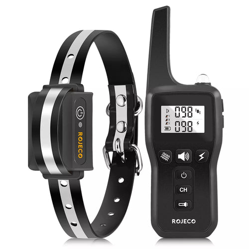 ROJECO 1000m Electric Dog Training Collar Remote Control Waterproof