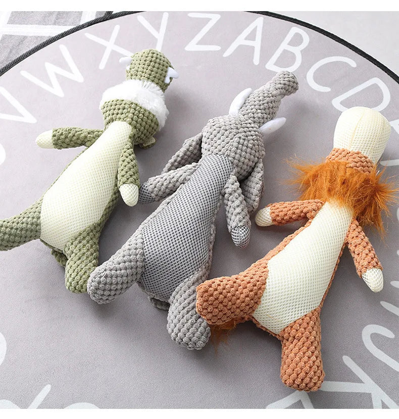 Plush Cartoon Puppy Dog Toy Pet Dog Chew Squeak Toys for Small Dogs
