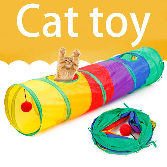 Cat Tunnel Pet Tube Collapsible Play Toy Indoor Outdoor Kitty Puppy