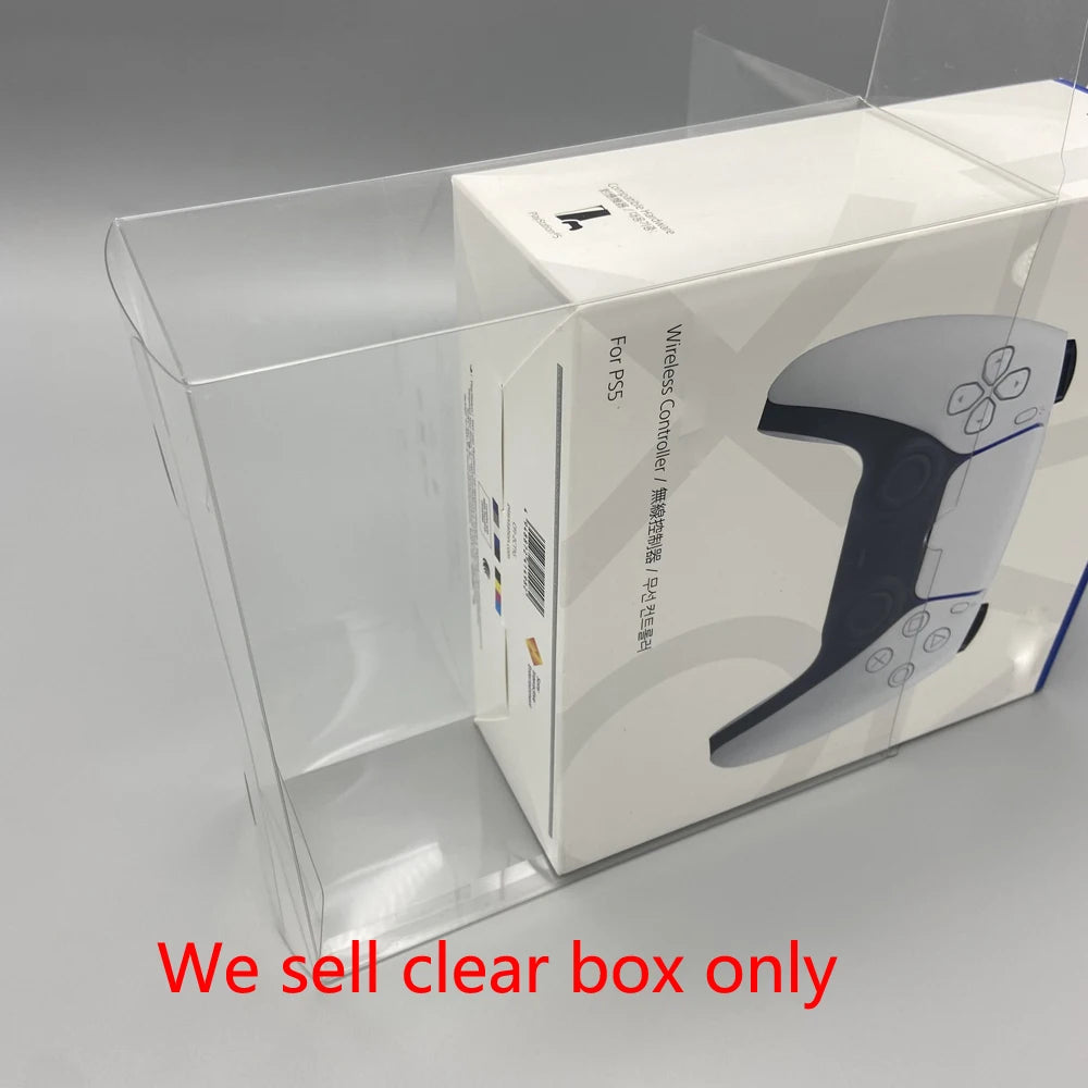 Plastic clear box PET Transparent display Case for PS5 DualSense game