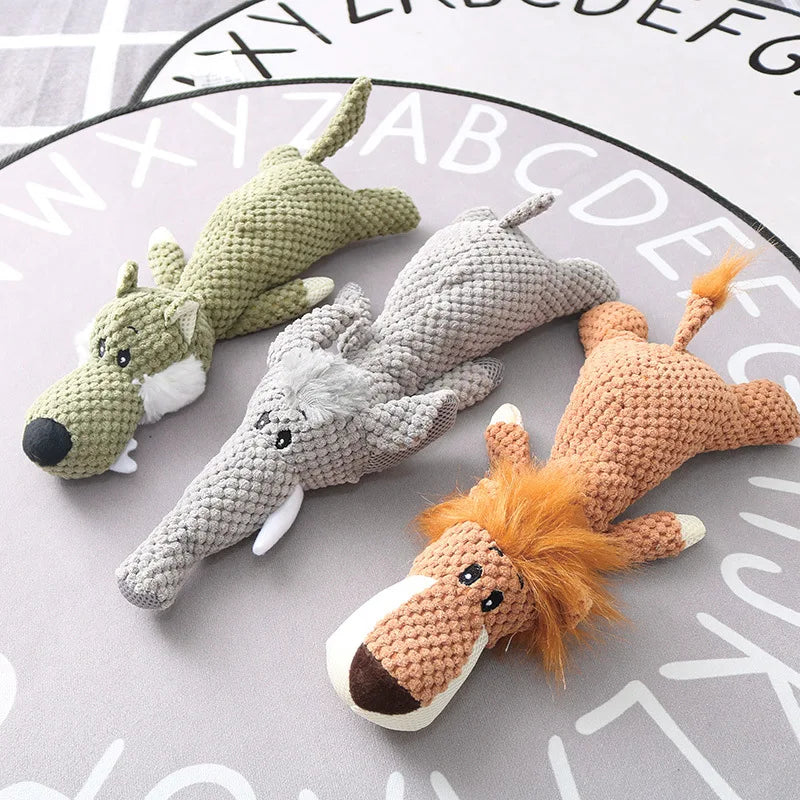 Plush Cartoon Puppy Dog Toy Pet Dog Chew Squeak Toys for Small Dogs