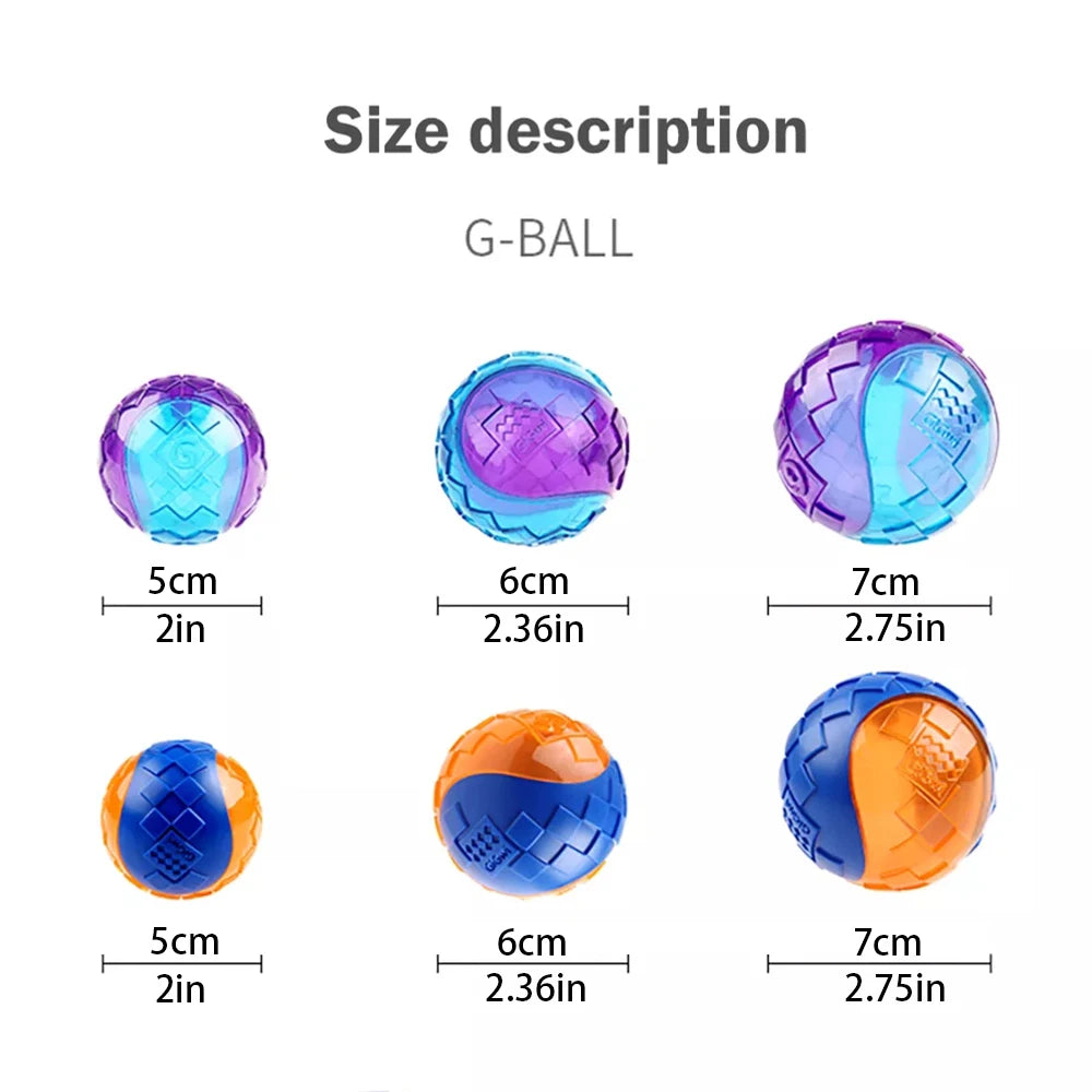 Pet Dog Squeaky Toys Ball Puppy Chew Toys Sound Pure Natural Non-toxic