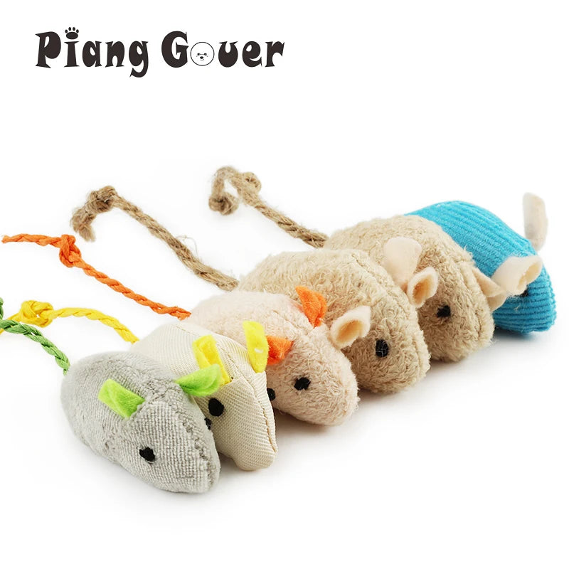 6pcs Mix Pet Toy Catnip Mice Cats Toys Fun Plush Mouse Cat Toy For