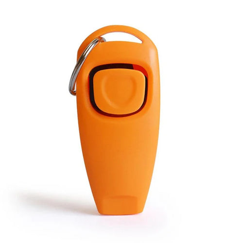 2 In 1 Pet Dog Training Clickers Pet Puppy Kitty Training Whistles Key