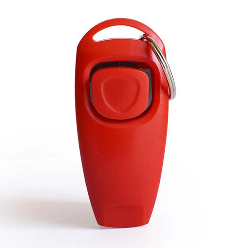 2 In 1 Pet Dog Training Clickers Pet Puppy Kitty Training Whistles Key