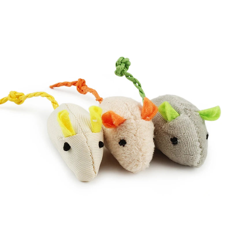 6pcs Mix Pet Toy Catnip Mice Cats Toys Fun Plush Mouse Cat Toy For