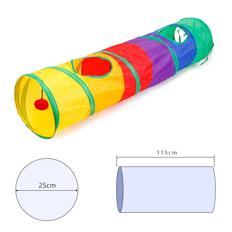 Cat Tunnel Pet Tube Collapsible Play Toy Indoor Outdoor Kitty Puppy