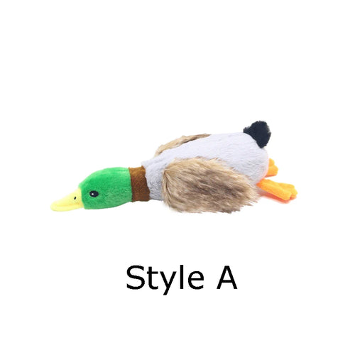 Cute Plush Duck Dogs Squeak Toys Funny Pet Play Intereactive Chew Toy