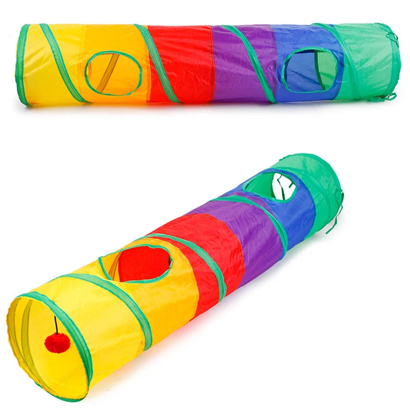 Cat Tunnel Pet Tube Collapsible Play Toy Indoor Outdoor Kitty Puppy