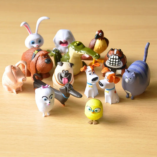 14 pcs Secret Pets PVC Rabbit Snowball Gidget Mel Dog Max Duke Cat