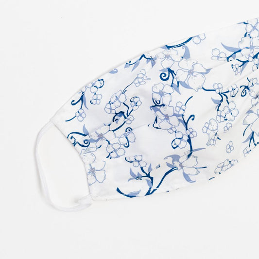 Ivory Floral Face Mask