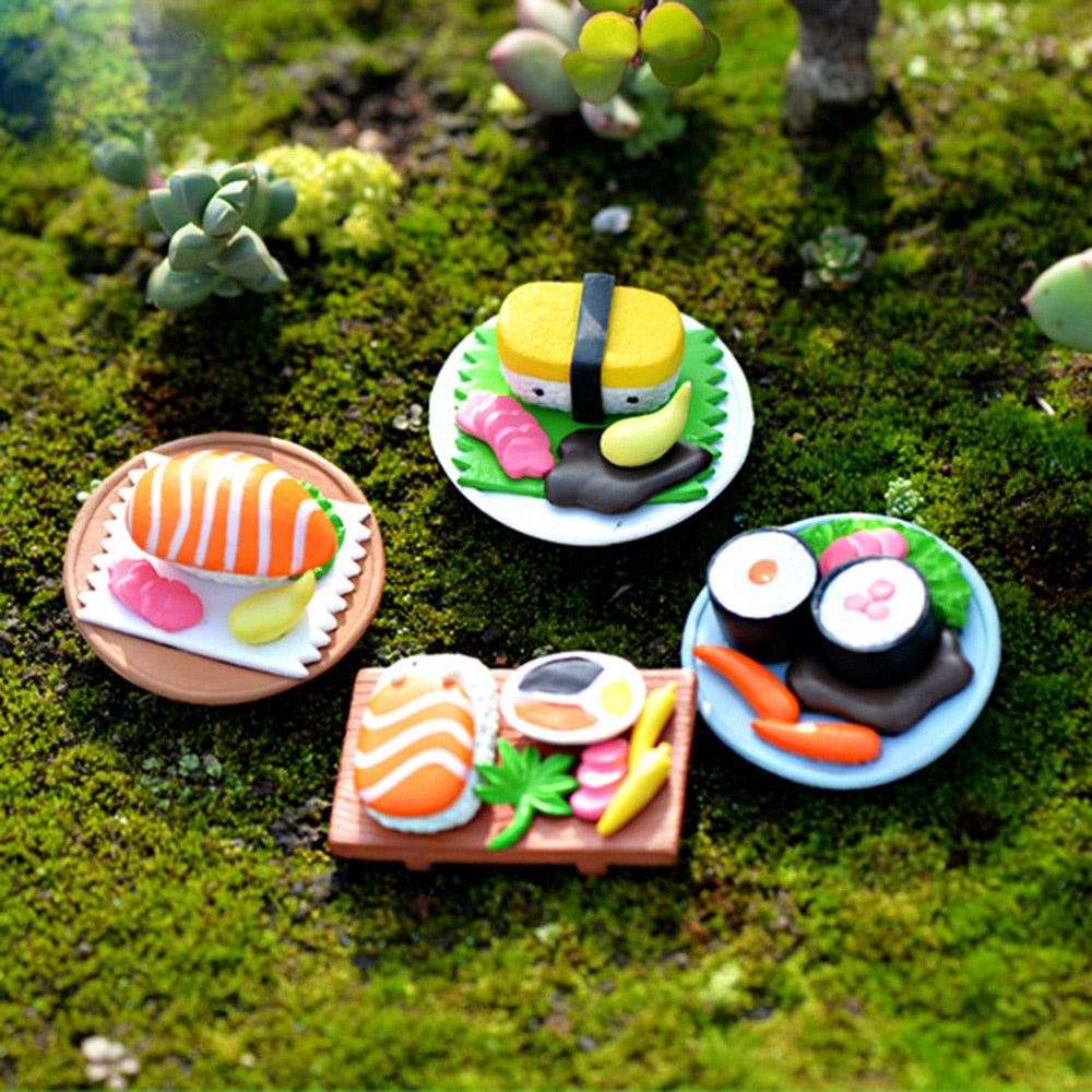 Lovely Kawaii Sushi Dessert Cat Kitten Figurine