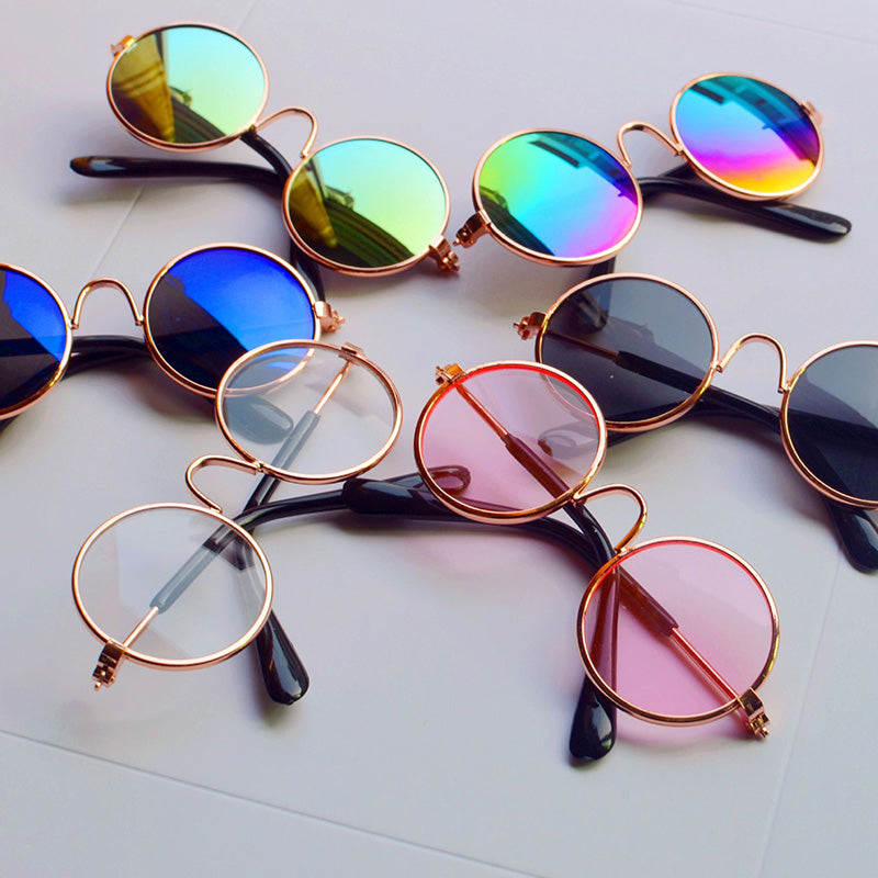 Lovely Vintage Round Cat Sunglasses Reflection Eye Wear Glasses For