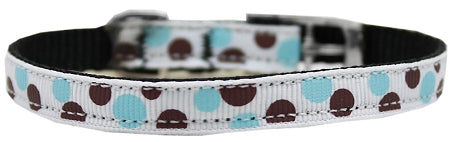 Mirage Pet 126-012 38BBL14 Confetti Dots Nylon Dog Collar with Classic