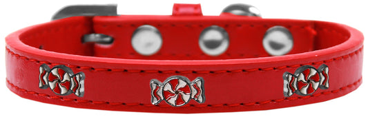 Mirage Pet 631-29 RD12 Peppermint Widget Dog Collar, Red - Size 12
