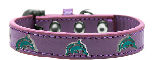 Mirage Pet 631-33 LV16 Dolphin Widget Dog Collar, Lavender - Size