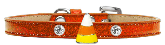 Mirage Pet 685-04 OR16 Candy Corn Charm Dog Collar, Orange Ice Cre