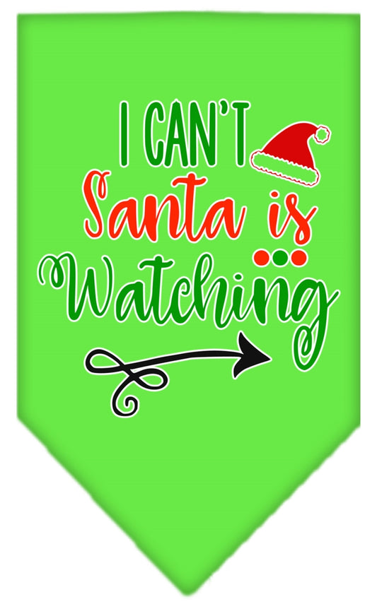 Mirage Pet 66-424 LGLG I Cant, Santa is Watching Screen Print Band