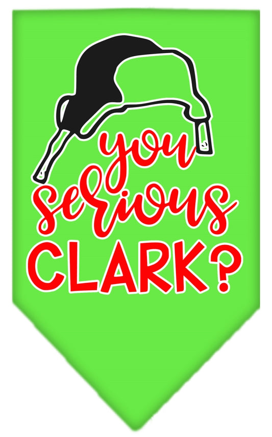 Mirage Pet 66-425 LGLG You Serious Clark Screen Print Bandana, Lim