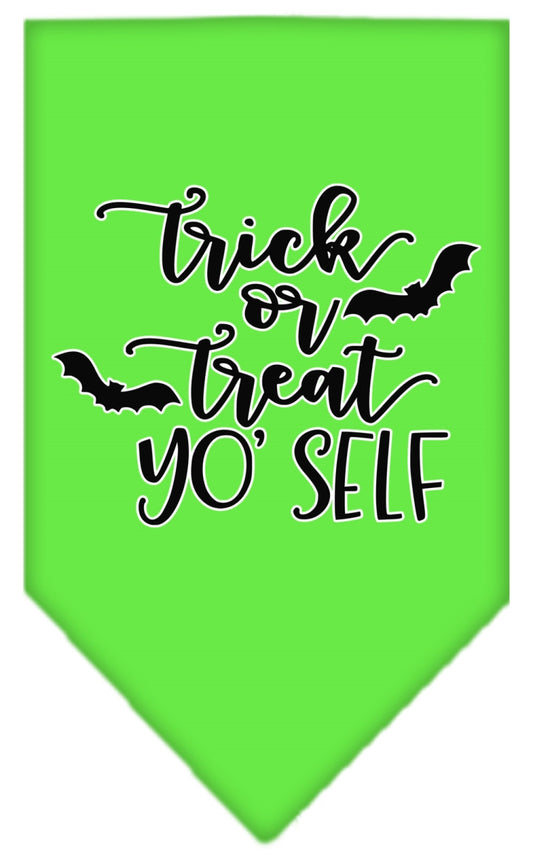 Mirage Pet 66-437 LGLG Trick or Treat Yo Self Screen Print Bandana&#44