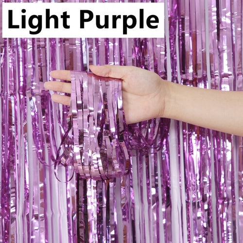 New 4/2/1pack Party Backdrop Metallic Foil Fringe Tinsel Curtain Adult