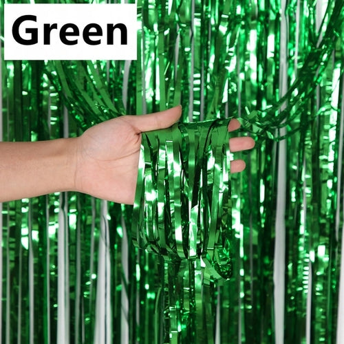 New 4/2/1pack Party Backdrop Metallic Foil Fringe Tinsel Curtain Adult