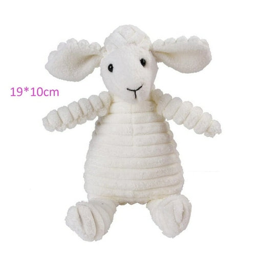 Plush Dog Toy Animals Shape Bite Resistant Squeaky Toys Corduroy Dog