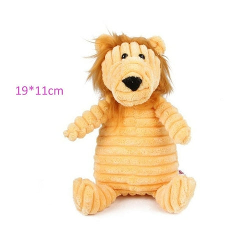 Plush Dog Toy Animals Shape Bite Resistant Squeaky Toys Corduroy Dog