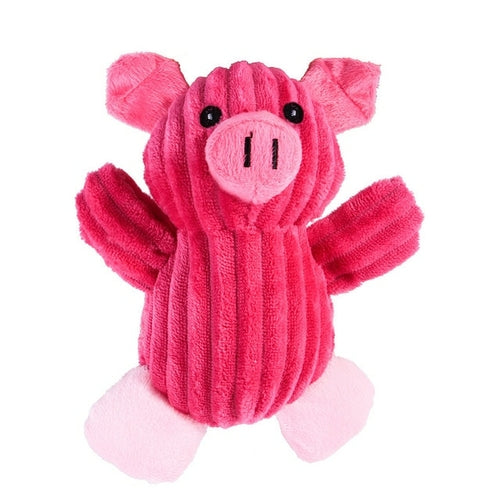 Plush Dog Toy Animals Shape Bite Resistant Squeaky Toys Corduroy Dog