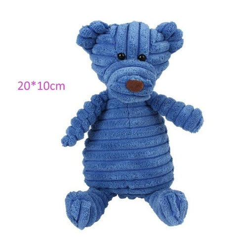 Plush Dog Toy Animals Shape Bite Resistant Squeaky Toys Corduroy Dog