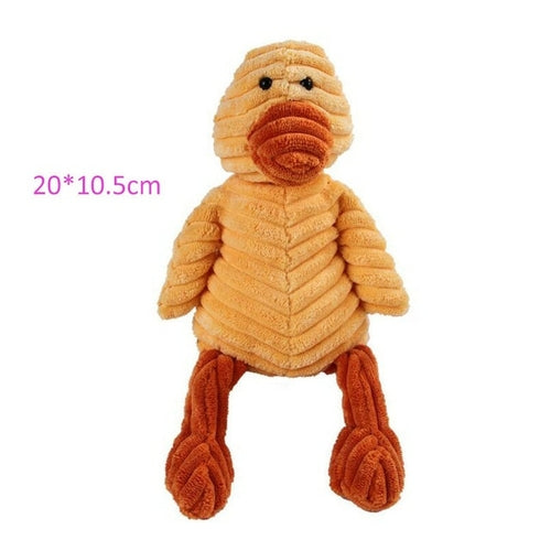 Plush Dog Toy Animals Shape Bite Resistant Squeaky Toys Corduroy Dog