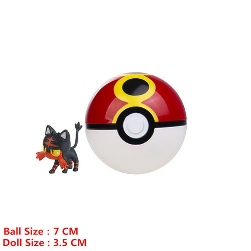 Pokemon Pokeball With Cartoons Movie Anime Figure Pikachu Charmander