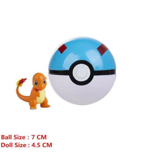 Pokemon Pokeball With Cartoons Movie Anime Figure Pikachu Charmander