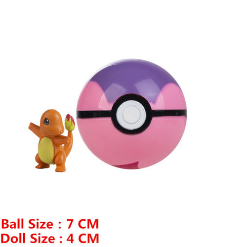 Pokemon Pokeball With Cartoons Movie Anime Figure Pikachu Charmander