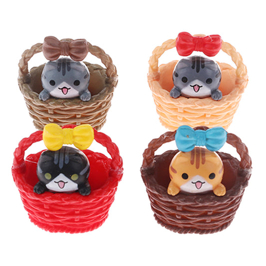 Random Color 1 PC Cute Mini Cat Pet Statue Garden
