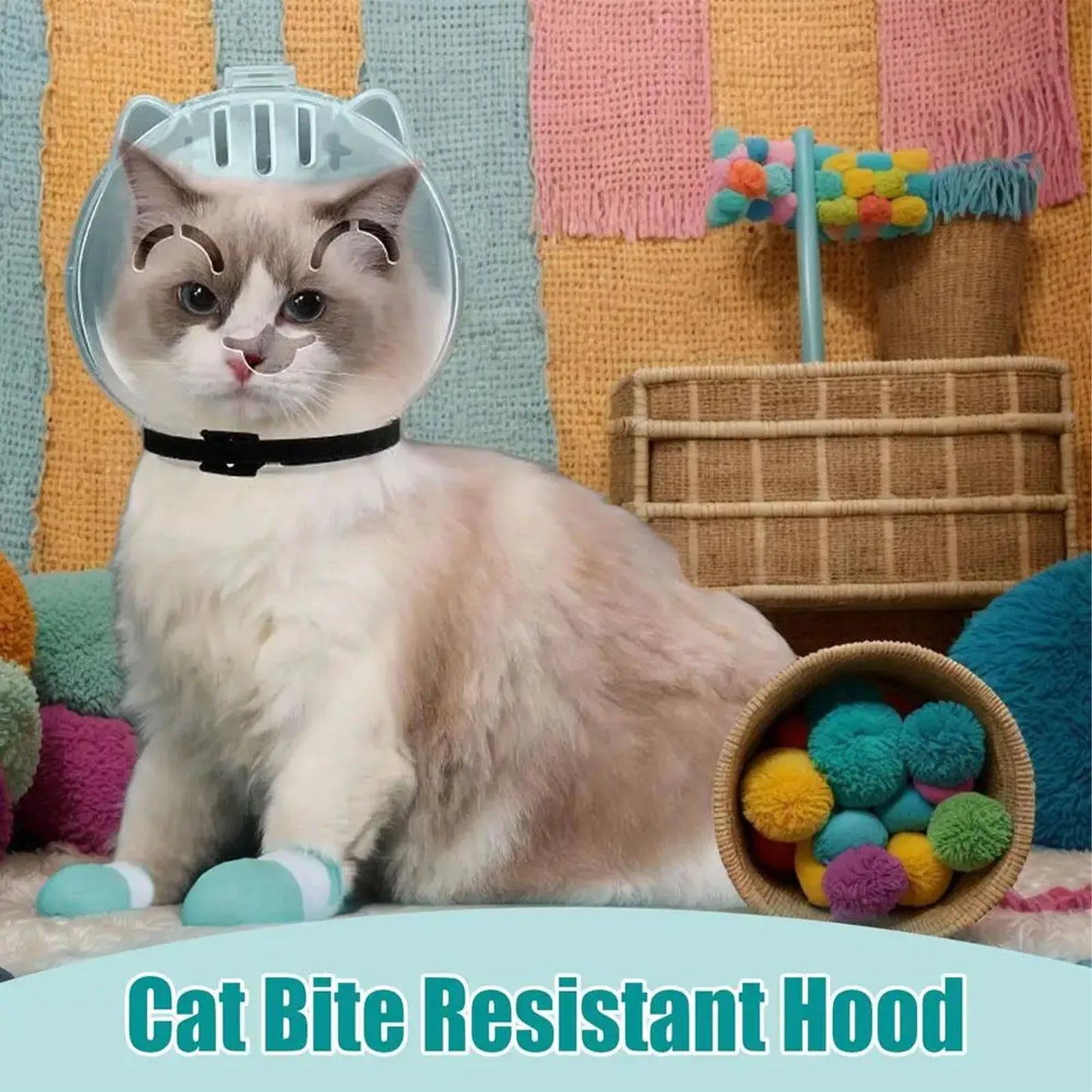 1Set Cat Muzzle Pet Grooming Cover Accessory Cat Anti Bite Anti