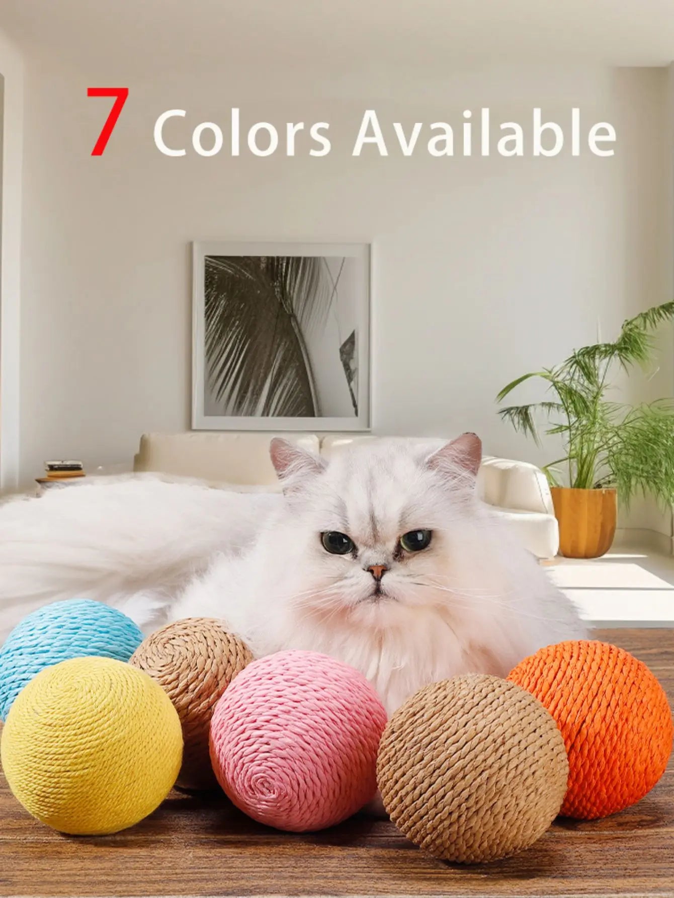 10CM Interactive Sisal Cat Scratching Ball Toy For Kitten Teeth