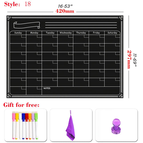 A3 Size Magnetic Monthly Weekly Planner Dry Erase Whiteboard Calendar