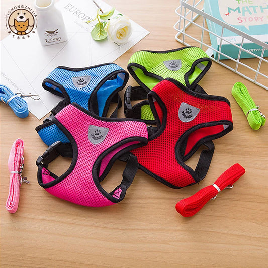 Hot summer small dog pet chest and back breathable dog chest and back