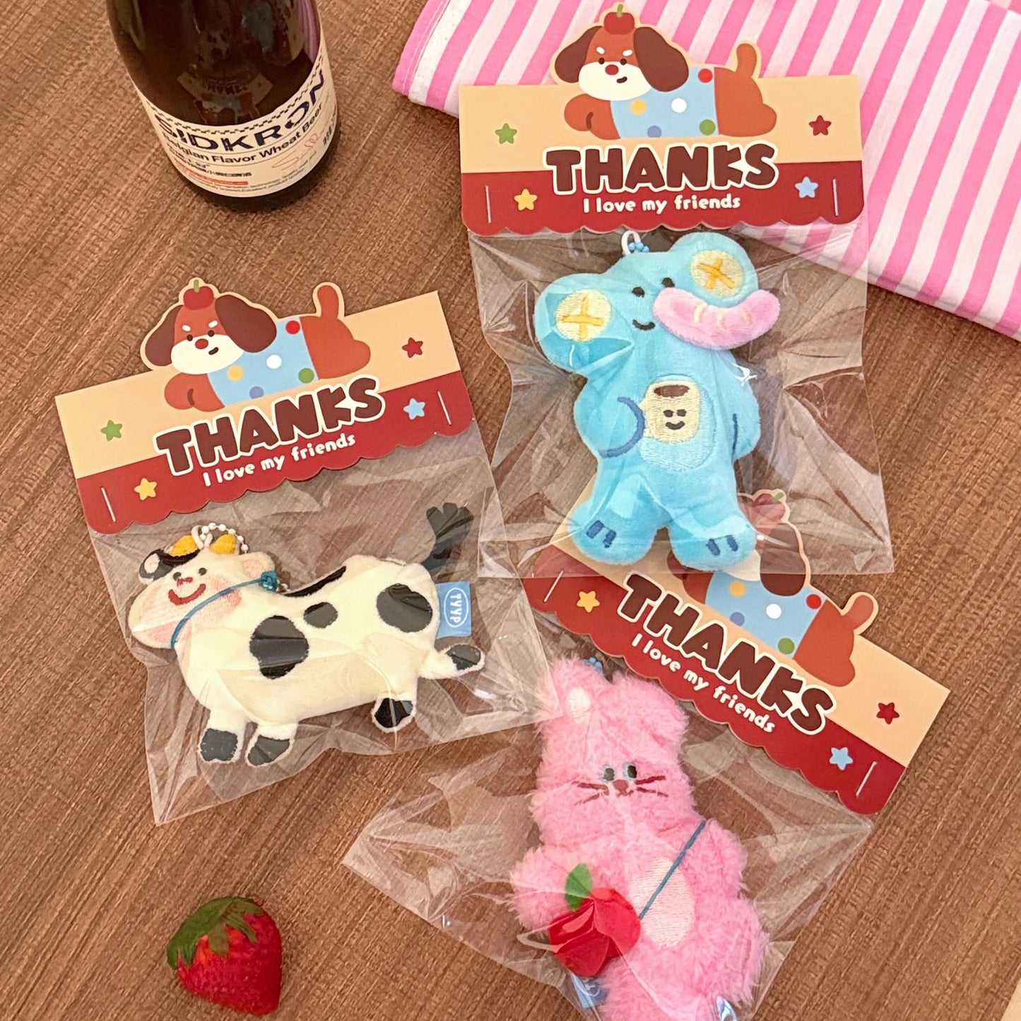 1/4 Pcs Cartoon Plush Doll Pendant Cute Pet Backpack Pendant Backpack