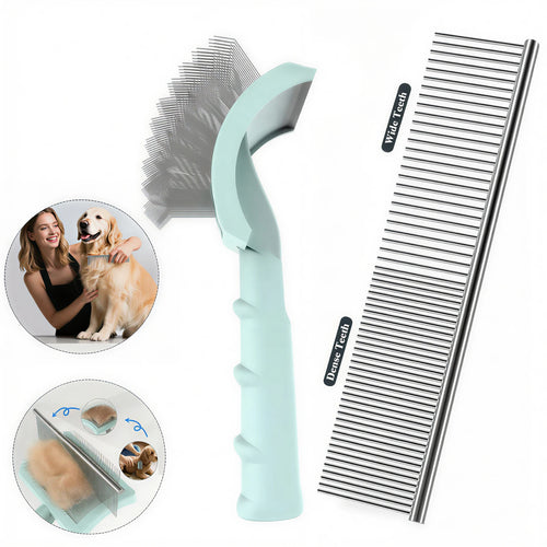 Dog Grooming Comb Shedding Hair Remove Needle Brush Slicker Massage