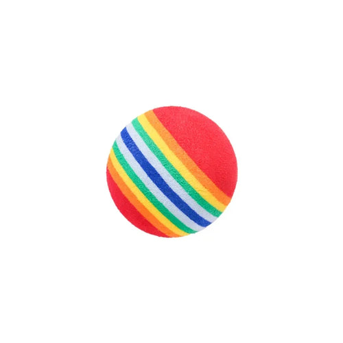 Rainbow EVA Cat Toys Ball Interactive Cat Dog Play Chewing Rattle