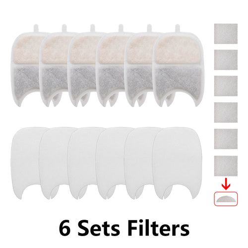 6/12/18/24pcs Pet Water Dispenser Filter Cat Water Fountain Filter