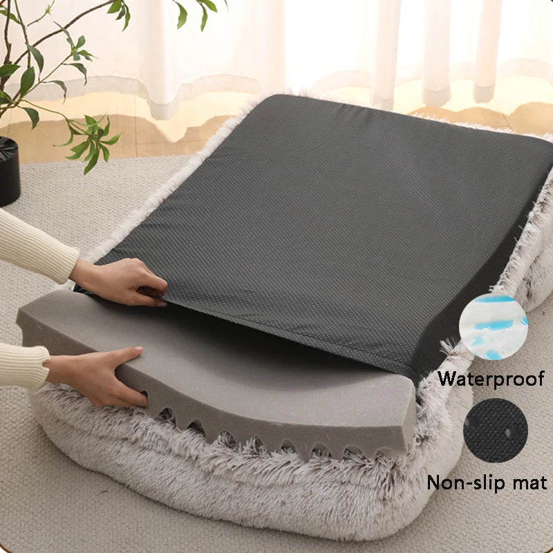 Sofa Dog Bed Plush Pet House Non-slip Cat Mat Thicken Removable Cat
