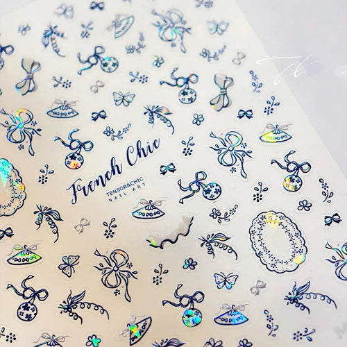 1 pc 5D Chinese style camellia nail sticker Vernal Equinox peach
